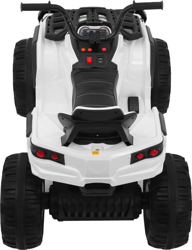 Ramiz Štvorkolka ATV 2,4 GHz na batériový pohon pre deti Biela + Diaľkové ovládanie + EVA kolesá + MP3 rádio + Štart zadarmo