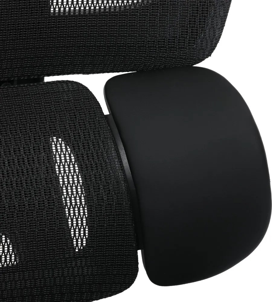Kancelárska ergonomická stolička PORTE II — sieťovina, čierna