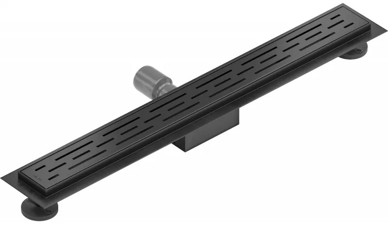 Mexen Flat nerezový sprchový žľab 70cm, vzor M01, čierna, 1720070-15