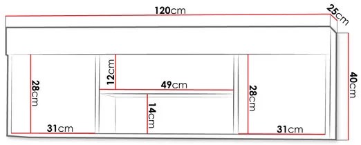 Nástenná polica Cer CR27 (dub sonoma) . Vlastná spoľahlivá doprava až k Vám domov. 1104493