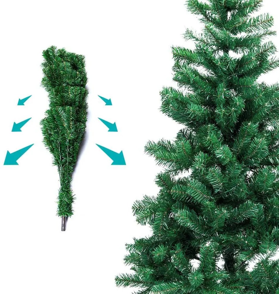 Umelý vianočný stromček nórsky, s kovovým stojanom, v 4 veľkostiach-120cm