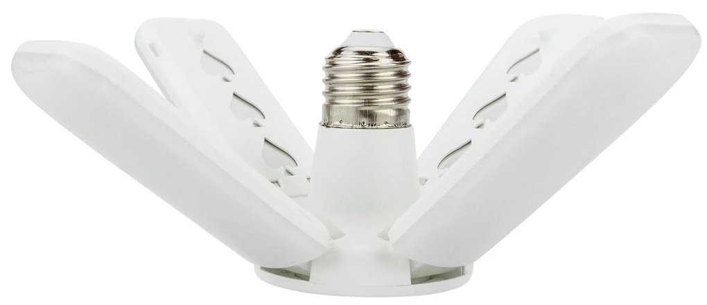 Vergionic 7204 Štvorramenná skladacia LED žiarovka 28 W, E27, 6500K, studená biela