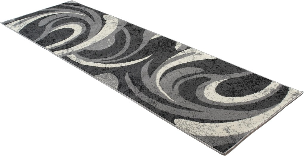 TA Koberec 2641A TMAVO SIVÁ LACNÁ PP CRM Rozmer: 100x400 cm
