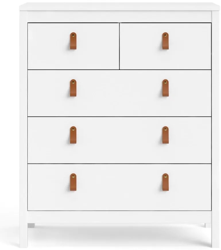 Biela vysoká komoda 82x99 cm Madrid – Tvilum