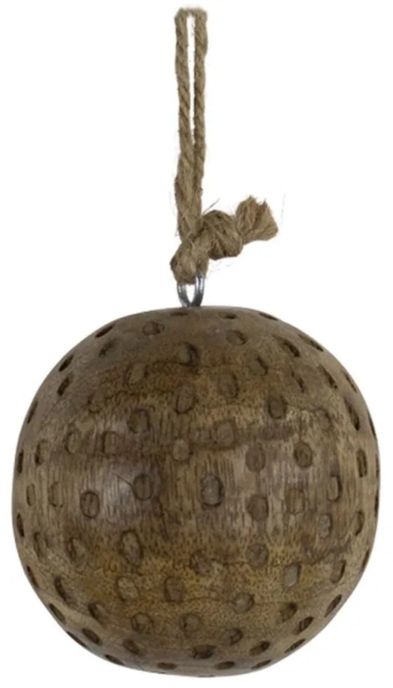 Drevená závesná guľa bodky - 10 * 10 * 10cm