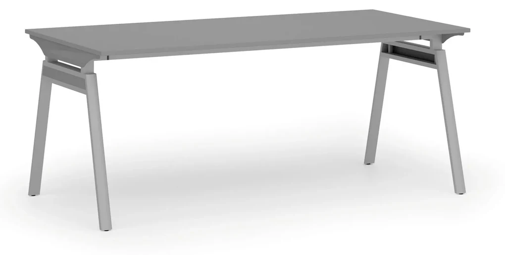 Kancelársky stôl PRIMO SIGMA, 1800 x 900 mm, sivá podnož, grafit