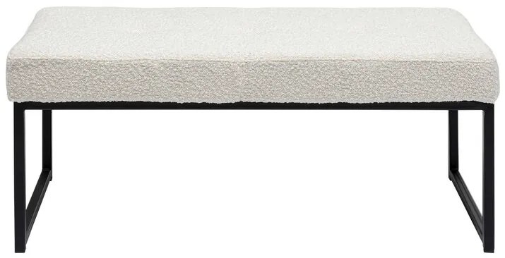 Smart lavička krémovo-čierna 90 cm