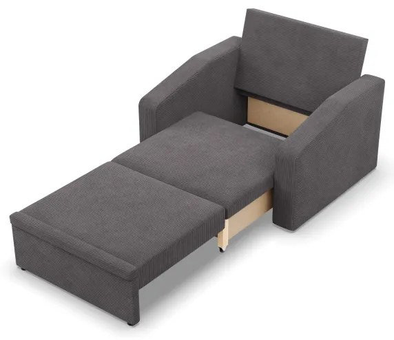 Kreslo ORBIT Poso rozkladacie, tmavosivé