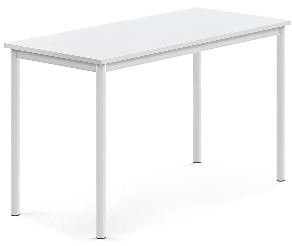 Stôl BORÅS, 1200x600x720 mm, laminát - biela, biela