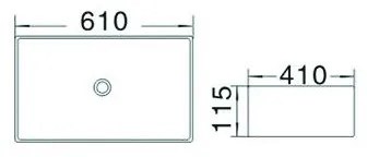 Mexen CATIA umývadlo, 61x41 CM, biela, 21316100
