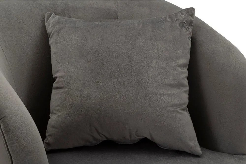 Sivé zamatové kreslo Silvery – Mauro Ferretti