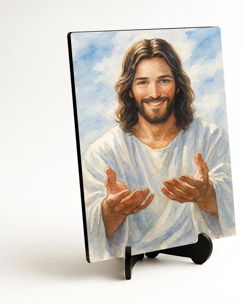 DUBLEZ | Farebný drevený obraz - Ježiš ťa volá