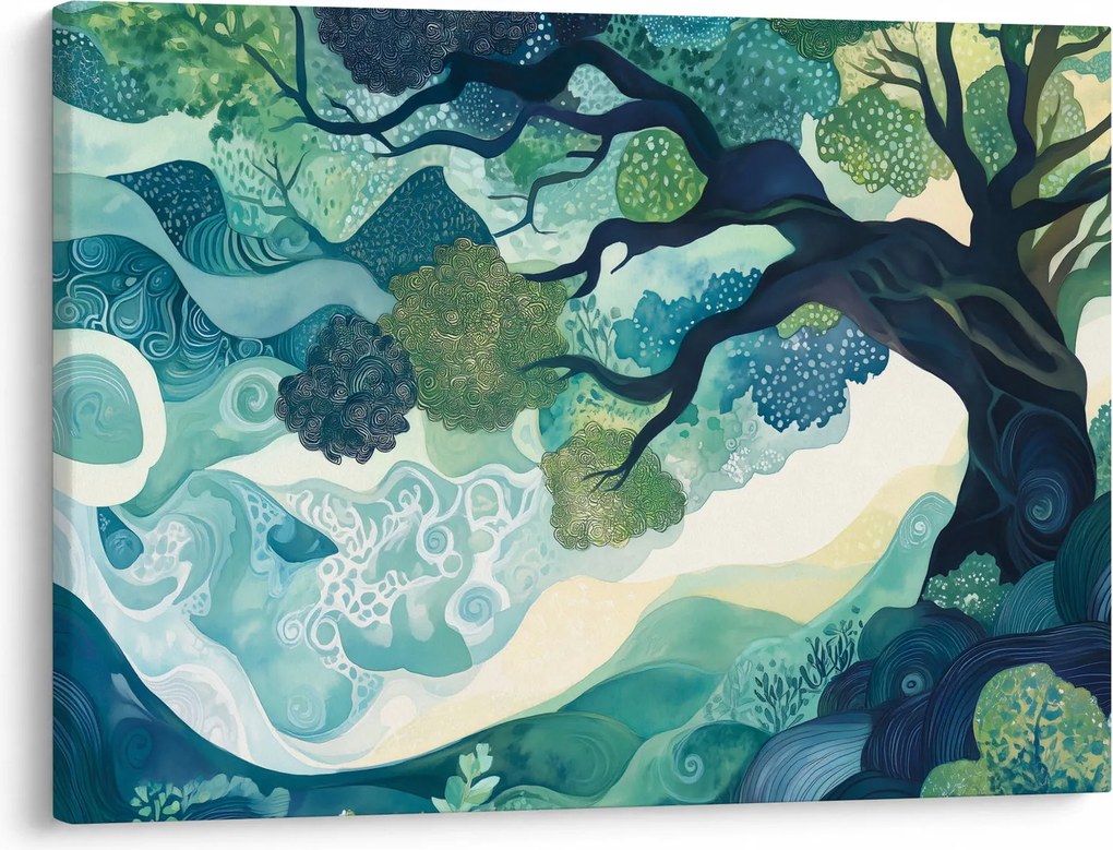 Obraz – Zelená koruna stromu života (70x50 cm)