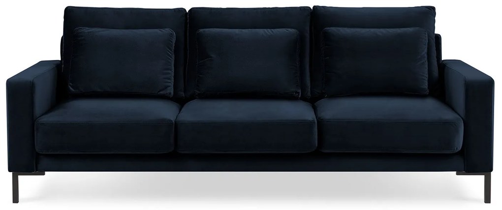 Zamatová trojmiestna pohovka Seine 220 × 92 × 90 cm