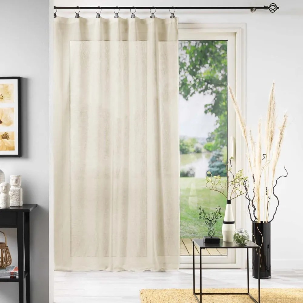 Béžová voálová záclona 140x240 cm Linka – douceur d'intérieur
