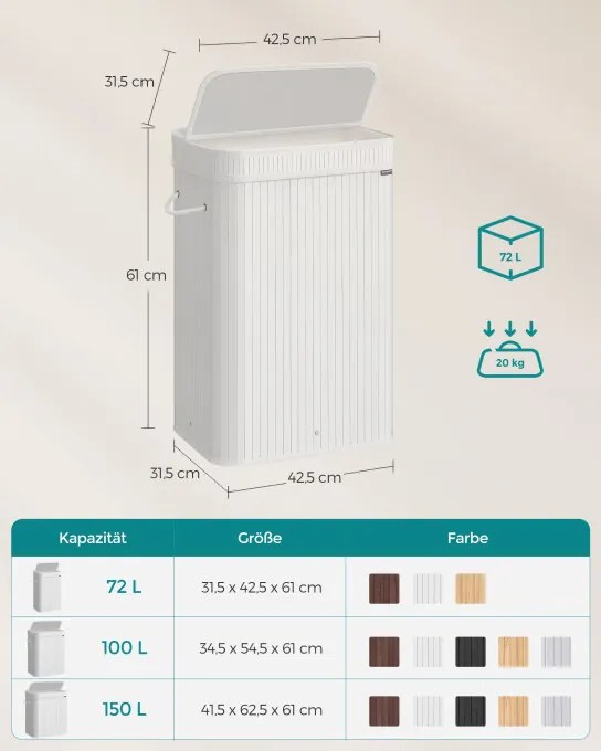 Kôš na bielizeň 72L LCB061W01