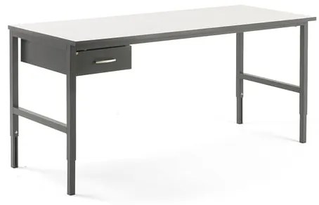 Dielenský stôl Cargo, 2000x750 mm, 1 zásuvka