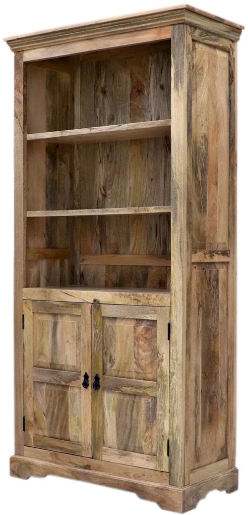 furniture-nabytek.cz - Drevená knižnica z masívu mango 100x200x45