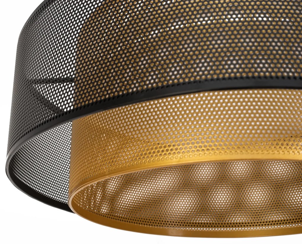 Toolight Toolight, LED závesné stropné svietidlo 40cm APP1000-CP, čierna-zlatá, OSW-07551