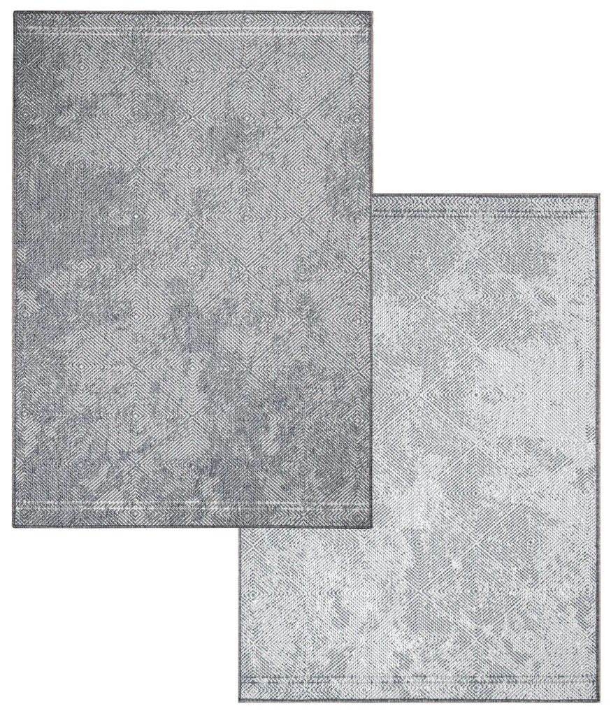 Dekorstudio Obojstranný koberec na terasu DuoRug 5845 - sivý Rozmer koberca: 200x290cm
