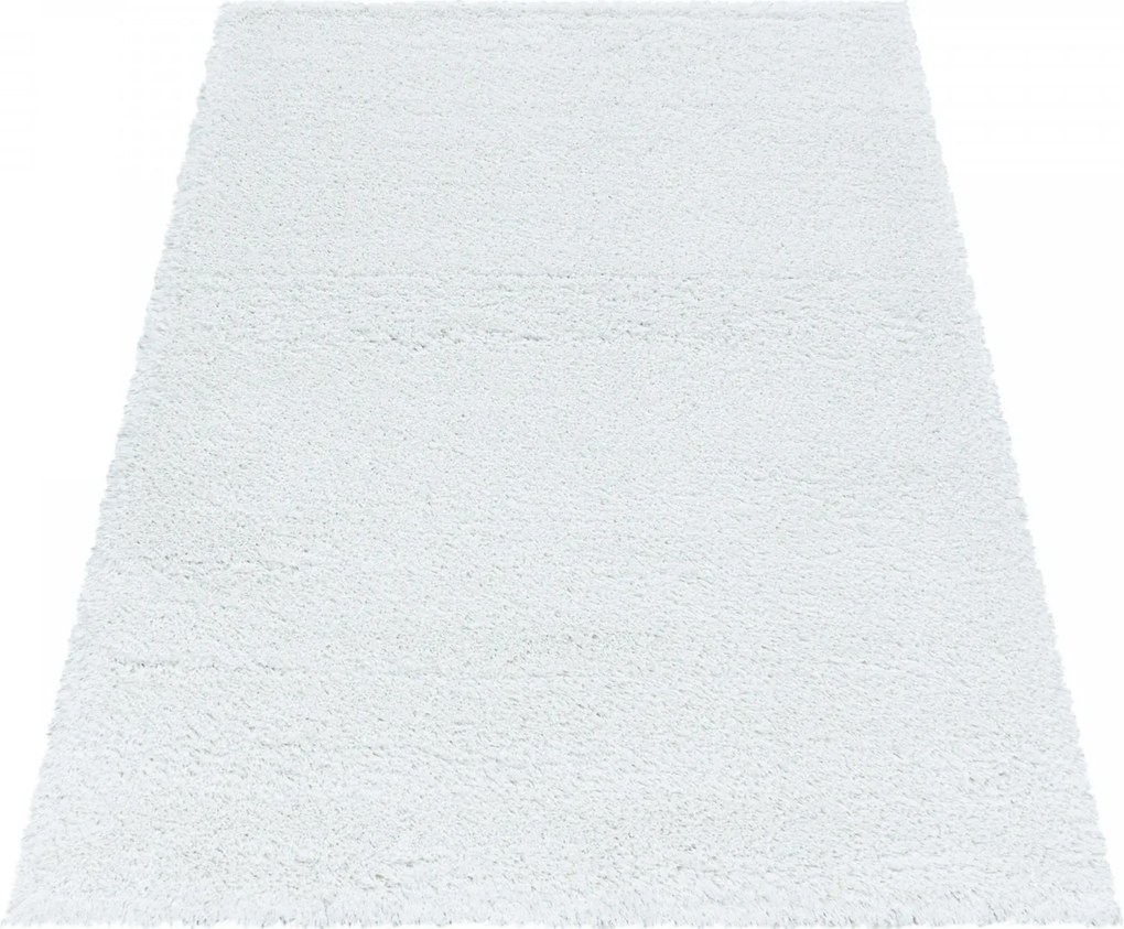 AKCIA: 120x170 cm Kusový koberec Fluffy Shaggy 3500 white, biela, obývacia izba, Ayyildiz