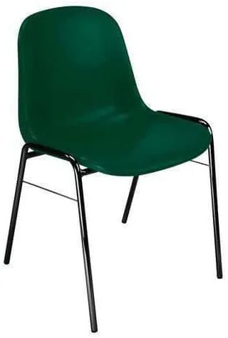 Plastová jedálenská stolička Manutan Expert Chaise, zelená