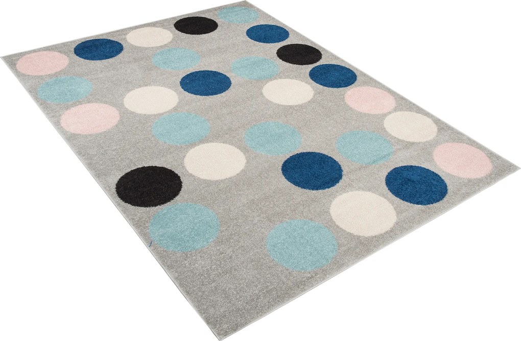 TA Koberec C980B SIVÁ/RUŽOVÁ AZÚROVÁ Rozmer: 160x220 cm