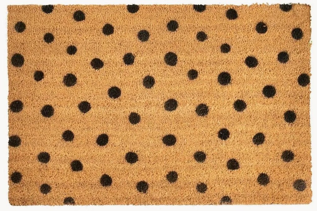 Ručne vyrobená rohožka z kokosového vlákna Dots