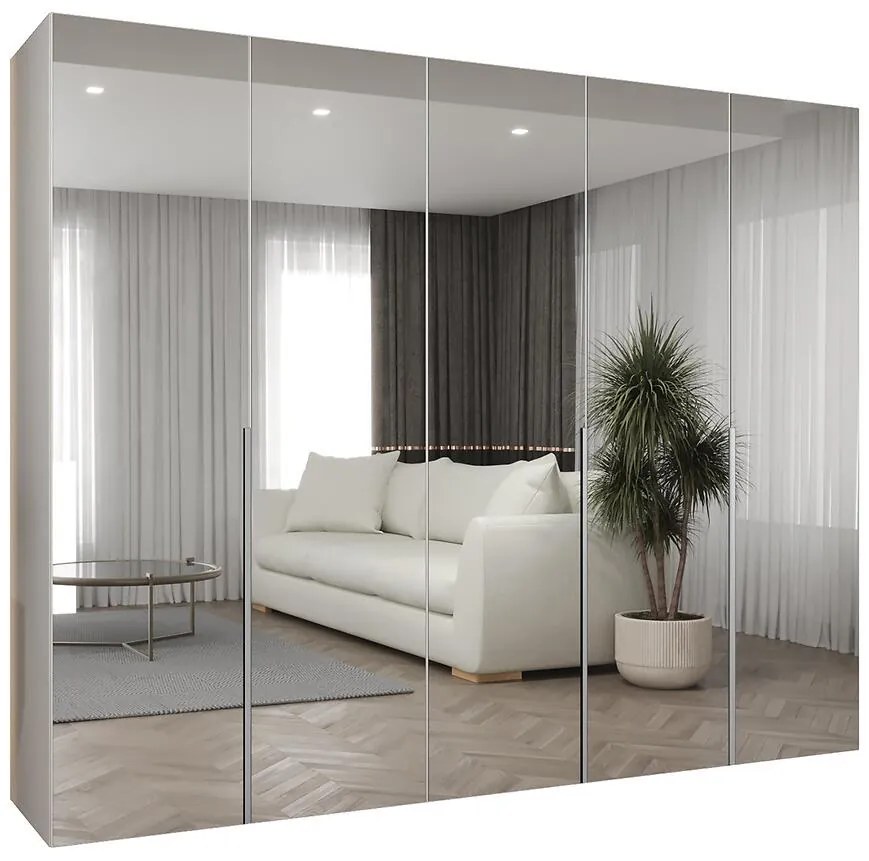 Skriňa Alicante III 250 biela/strieborný