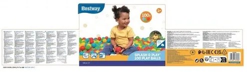Bestway 100 plastových míčkov v taške na zips,priemer 5,85 cm