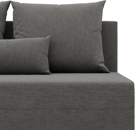 Rohová rozkladacia sedačka FERMO Lux tmavosivá