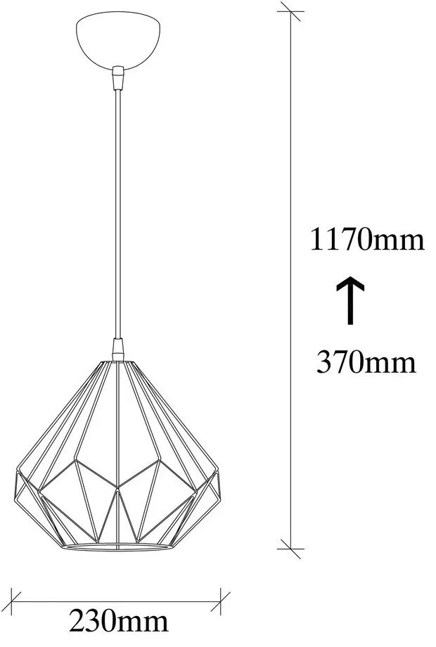 Čierne závesné svietidlo ø 23 cm Diamond – Opviq lights