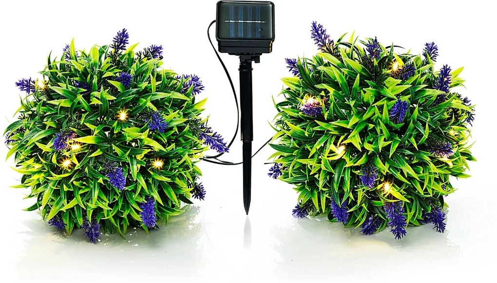 Solárne dekorácie Levanduľa, 2 kusy