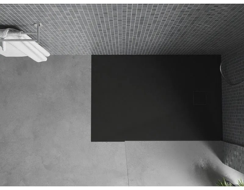 Mexen Bert, SMC obdĺžniková sprchová vanička 120 x 90 cm, čierna, 4K709012