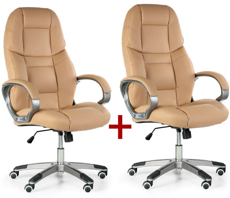 Kancelárske kreslo KEVIN 1+1 ZADARMO, béžová