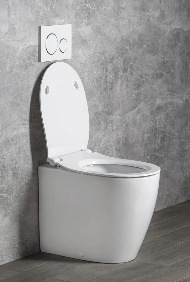 Isvea Isvea, SENTIMENTI WC misa stojaca, Rimless, 36x55cm spodný/zadný odpad, biela, 10SM10004SV