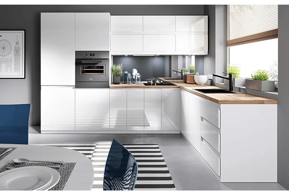 Horná kuchynská skrinka G602F Aurellia (biela + biely lesk). Vlastná spoľahlivá doprava až k Vám domov. 1015733