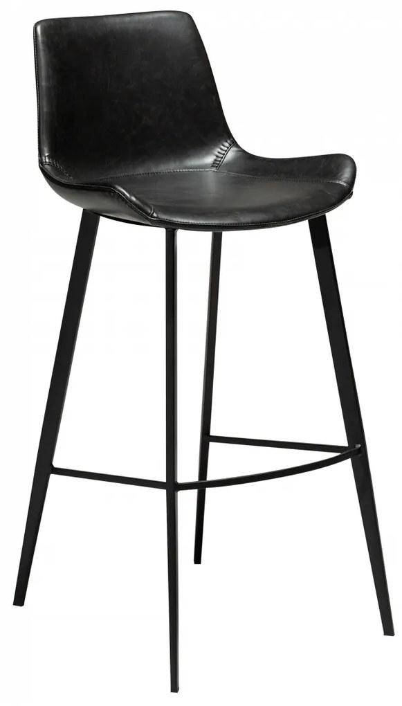 HYPE ČALÚNENÁ BAROVÁ STOLIČKA black faux/black