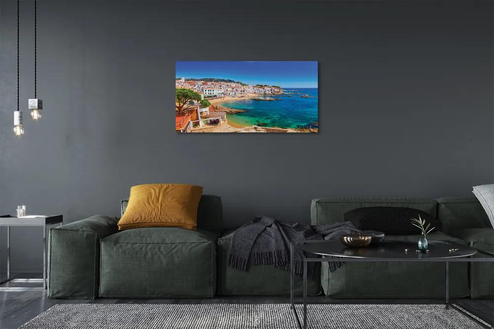 Obraz na plátne Španielsko coast beach city 140x70 cm