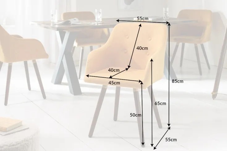Stolička Scandinavia Meisterstück horčicová žltá