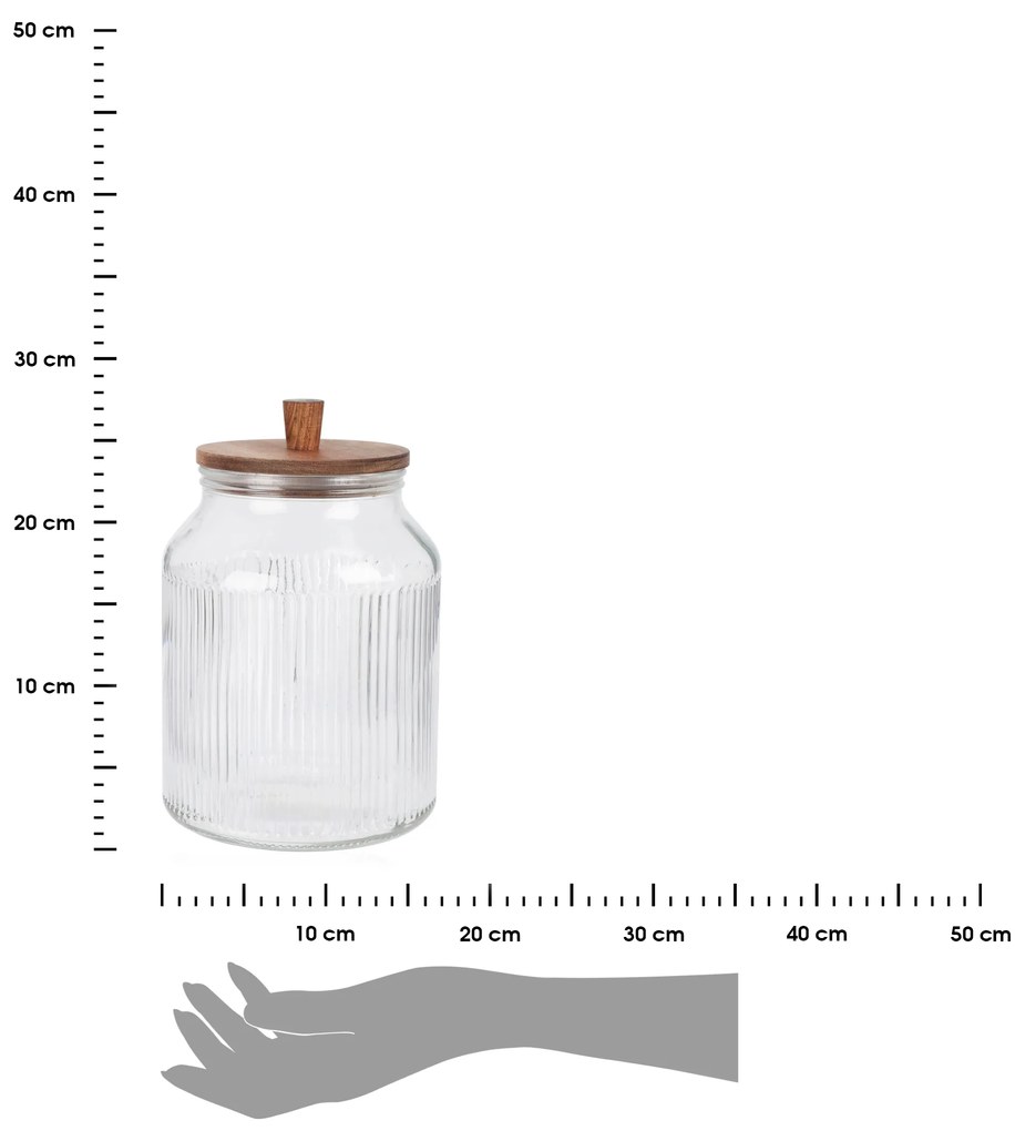 Sklenená nádoba na potraviny Stripe 3100 ml