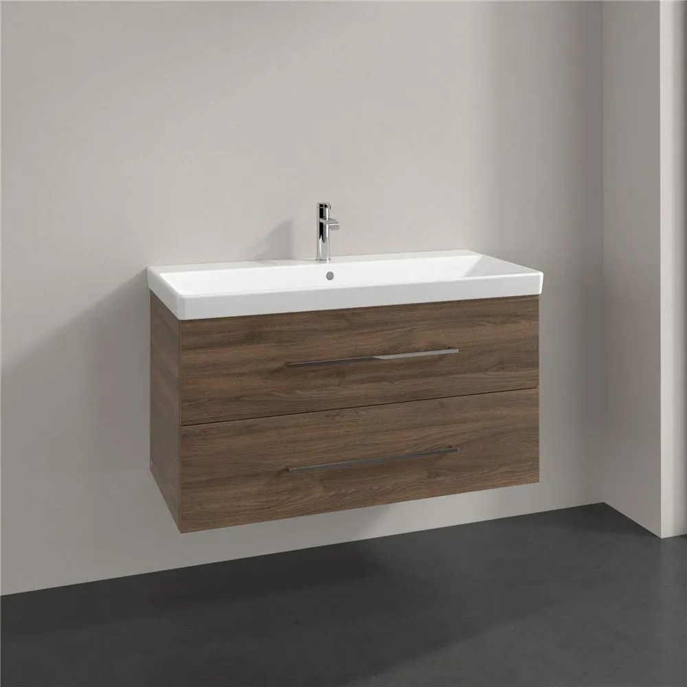 VILLEROY &amp; BOCH Avento závesná skrinka pod umývadlo, 2 zásuvky, 980 x 452 x 514 mm, Arizona Oak, A89200VH