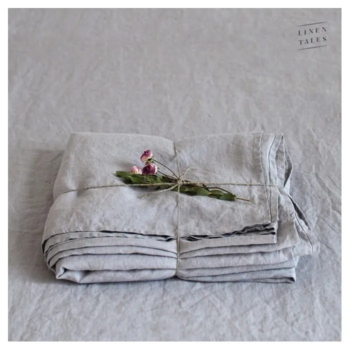 Svetlosivá ľanová plachta 180x260 cm Light Grey – Linen Tales
