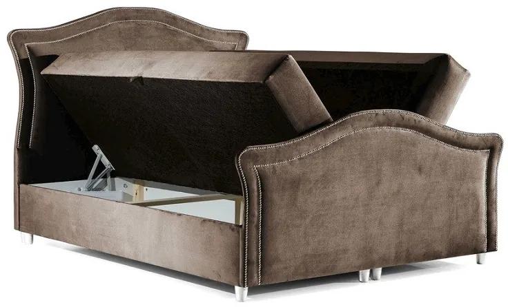 (3375) ANNA luxusná posteľ boxspring 180x200cm bronzová