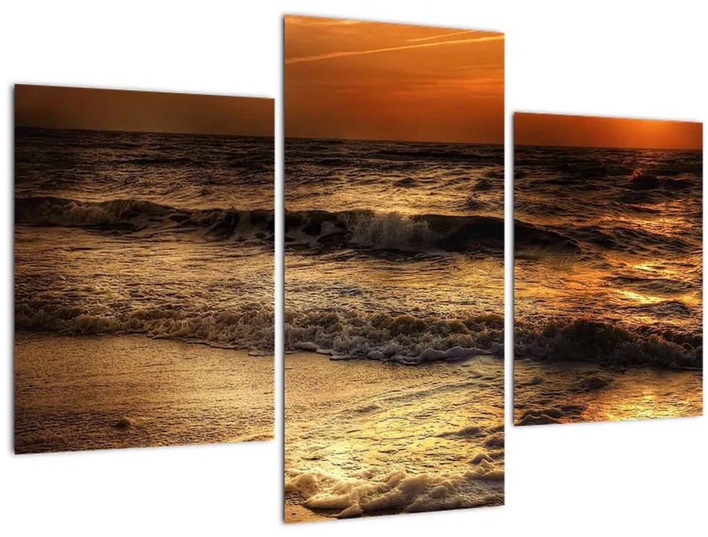 Obraz - Vlny pri pobreží (90x60 cm)