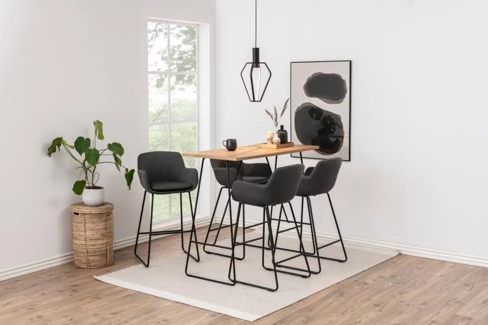 Barová stolička Lisa tmavosivá