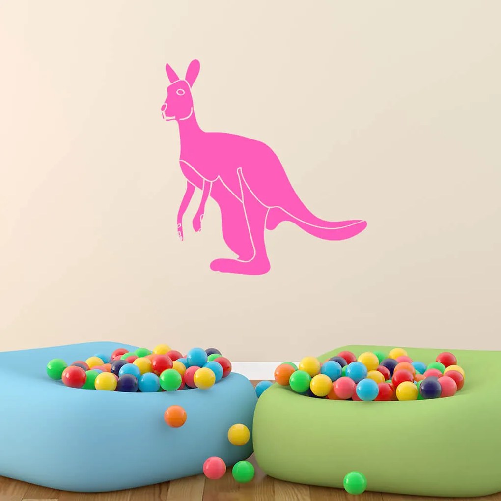 Veselá Stena Samolepka Kengura Farba: šedá, Veľkosť: 60 x 45 cm