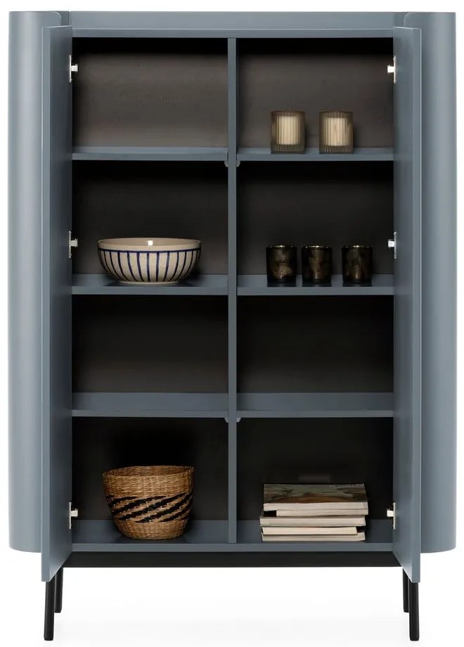 Sivomodrá skrinka 100x140x40 cm Willa – MOME