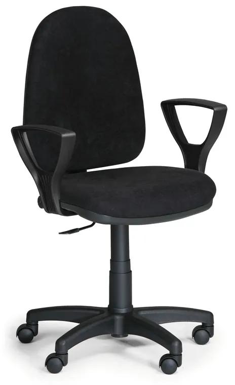 EUROSEAT Kancelárska stolička Torino s podpierkami rúk, čierna
