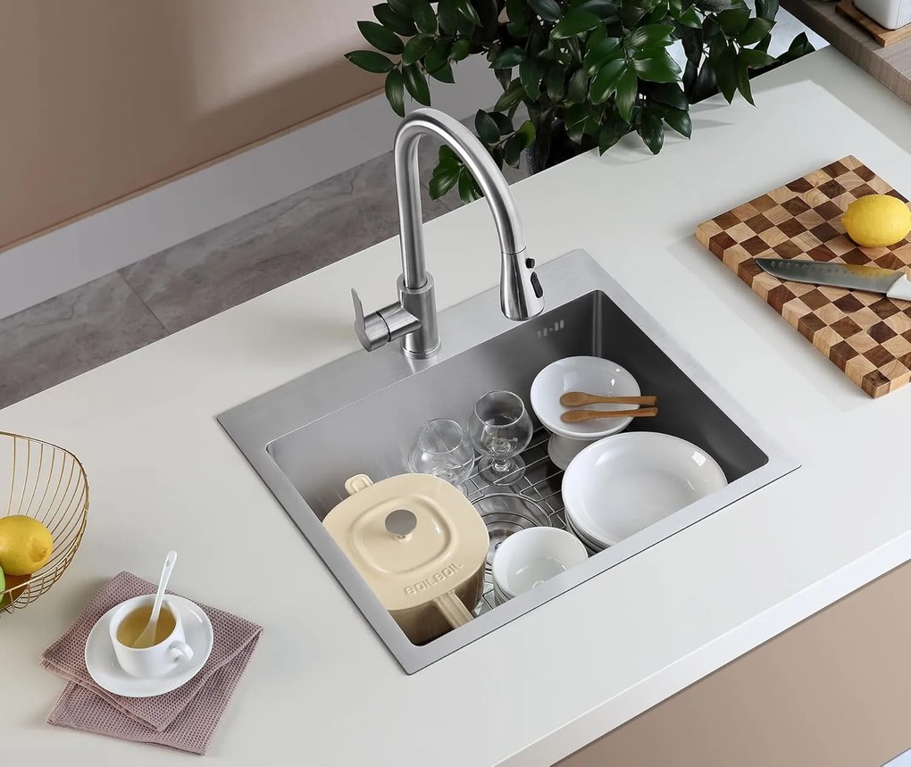 Rea Leo, 1-komorový oceľový drez 500x450x185 mm, oceľová, ZLE-06003